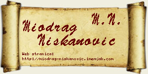 Miodrag Niškanović vizit kartica